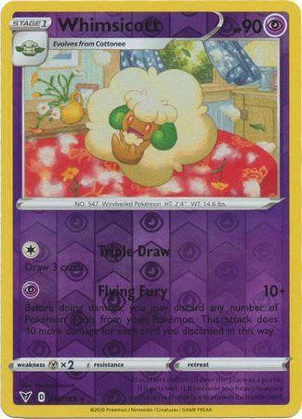Whimsicott 076/185 reverse holo Vivid Voltage