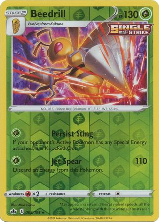 Beedrill 003/198 reverse holo Chilling Reign