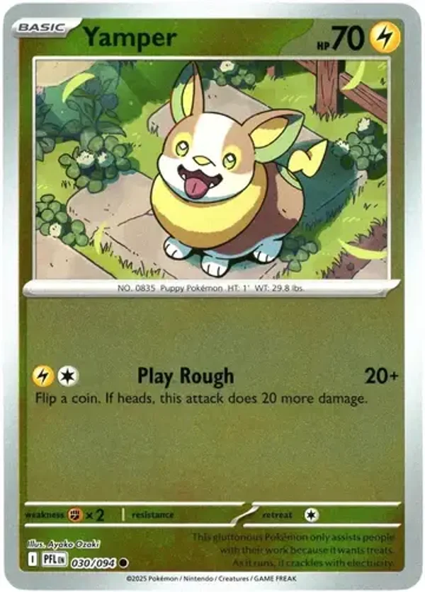 Yamper 030/094 Reverse Holo Phantasmal Flames