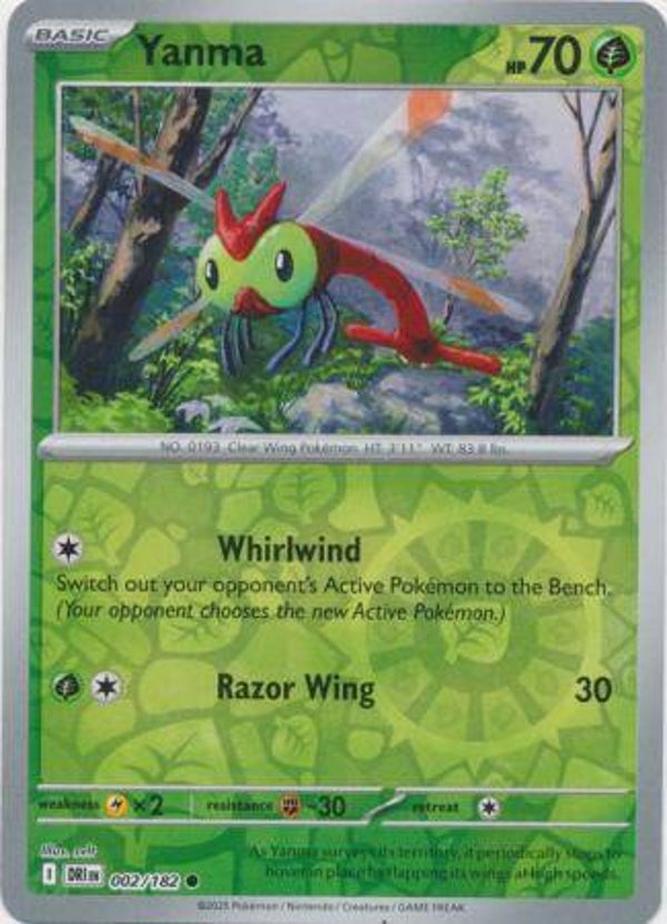 Yanma 002/182 Reverse Holo Destined Rivals