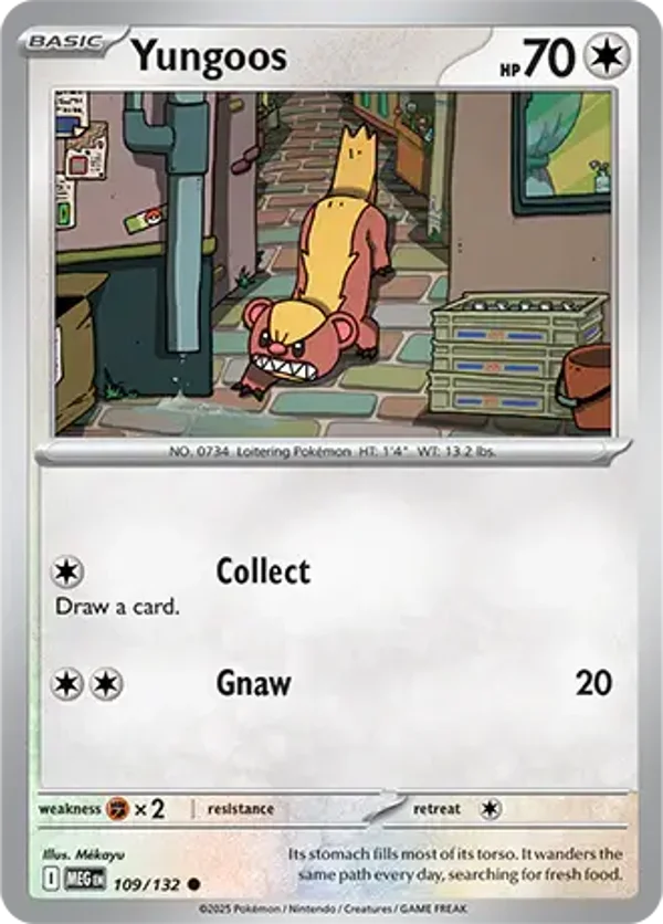 Yungoos 109/132 Reverse Holo Mega Evolution