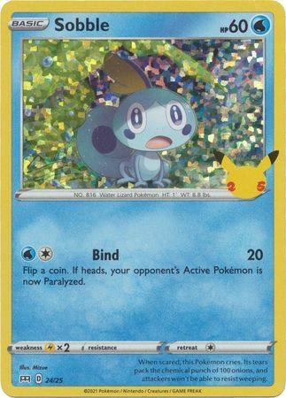 Sobble 24/25 Promo holo 25TH ANNIVERSARY MC DONALD'S