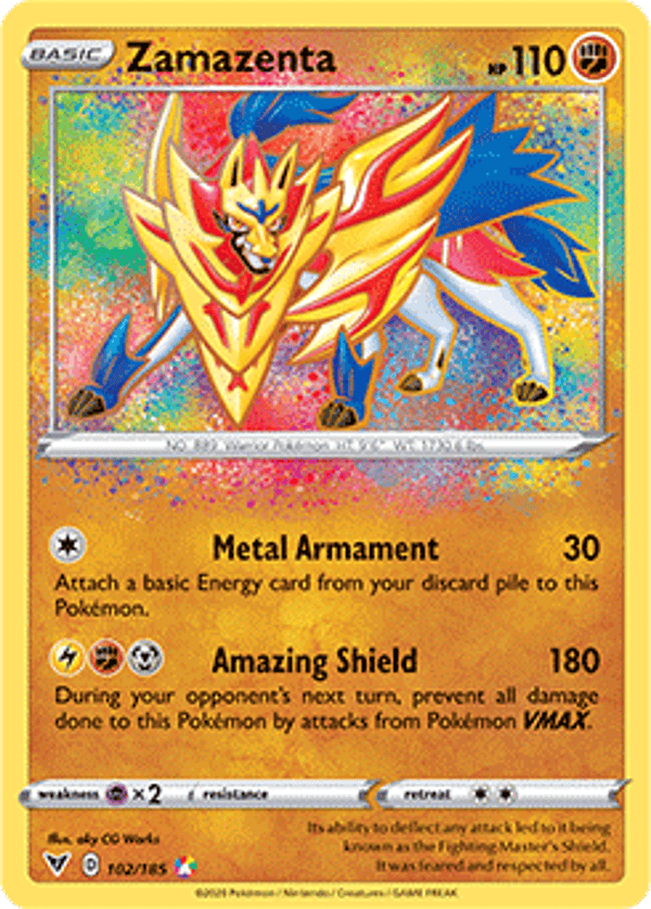 Zamazenta 102/185 holo Vivid Voltage