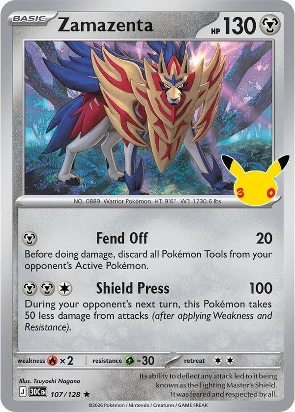 Zamazenta 107/128 holo 30th Anniversary