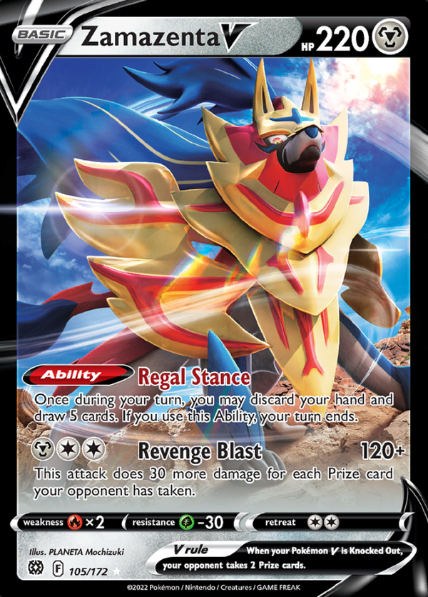 Zamazenta V 105/172 Brilliant Stars