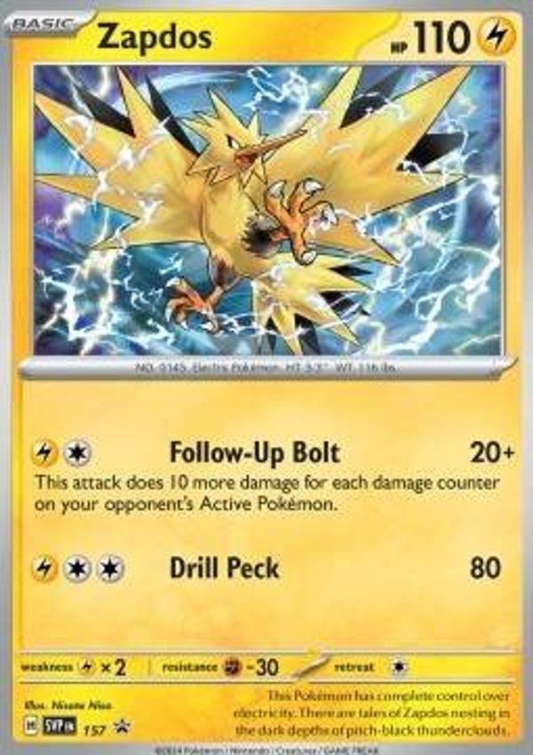 Zapdos svp157 Black Star Promo,s