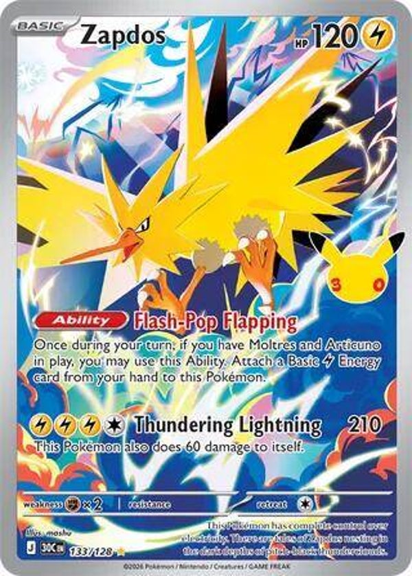 Zapdos 133/128 30th Anniversary