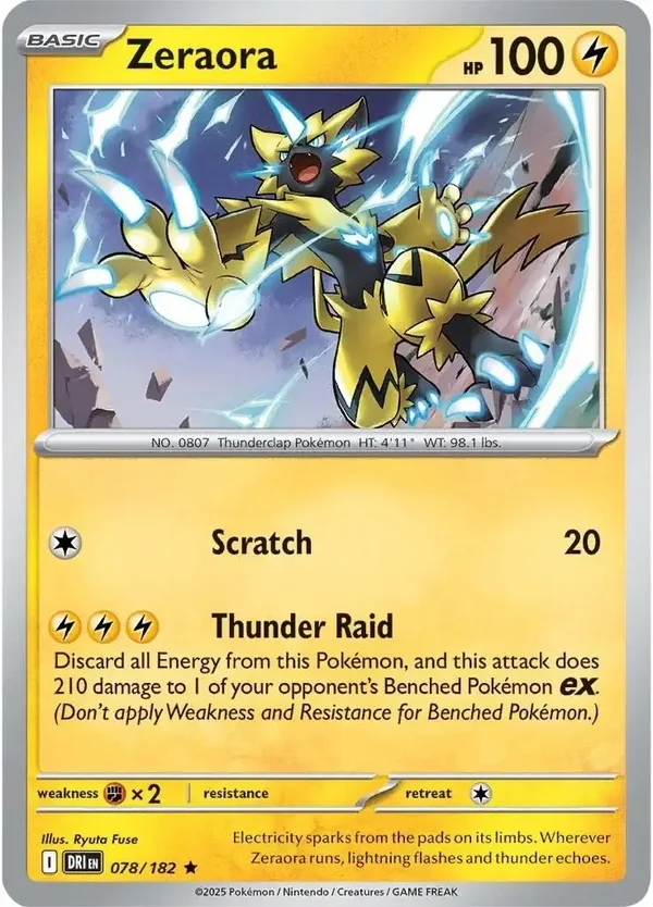 Zeraora 078/182 Holo Destined Rivals
