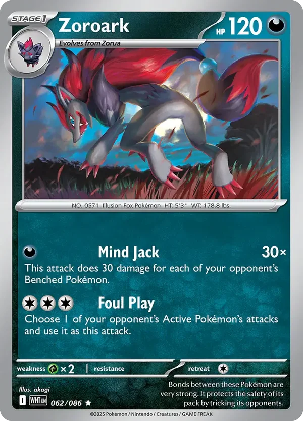 Zoroark 062/086 Holo White Flare