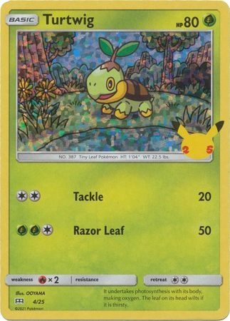 Turtwig 04/25 Promo Holo 25TH ANNIVERSARY MC DONALD'S