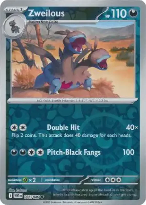 Zweilous 066/086 Reverse Holo White Flare