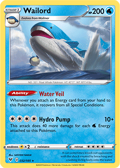 Wailord 032/185 holo Vivid Voltage