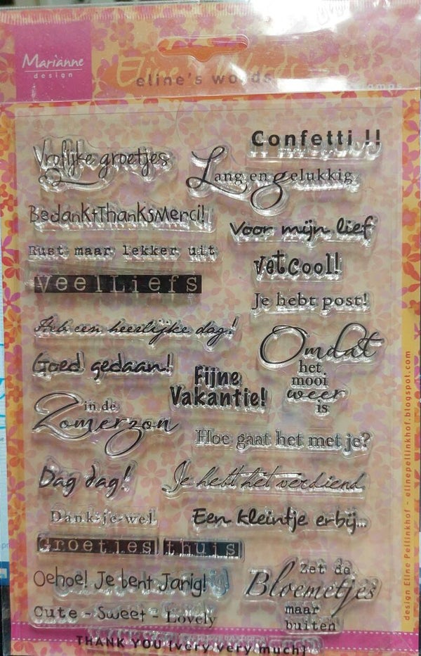 Eline's Words clear stamp