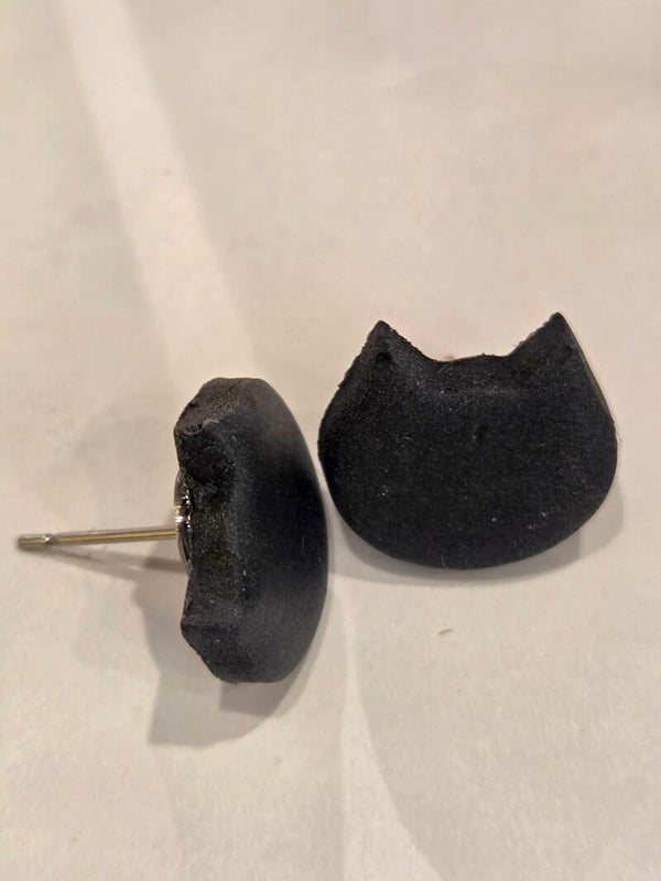 Polymer clay cat earrings