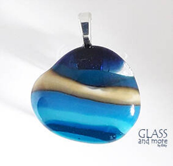 Blauwe tinten glashanger (GHB04R)