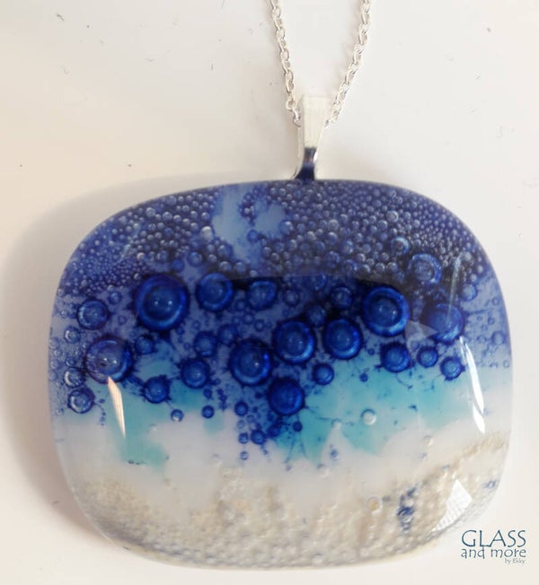 Glashanger in blauw en wit