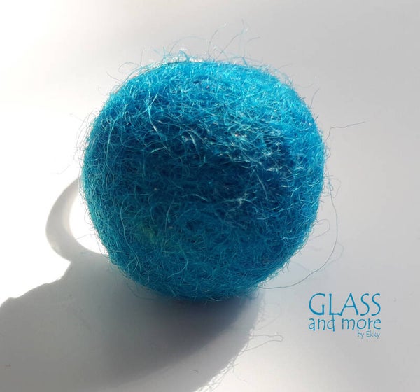 Verstelbare ring met turquoise balletje (VRT01)