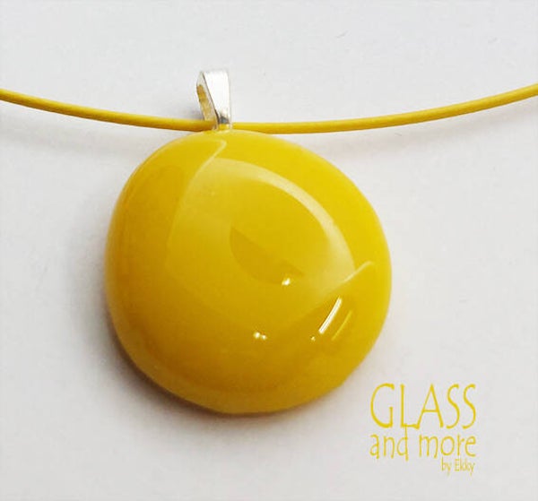 felle gele ronde hanger