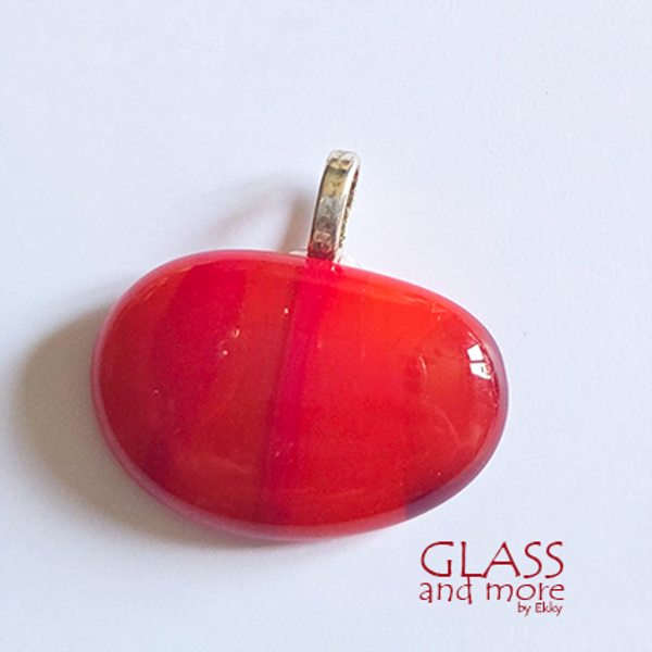 Ovale rode tinten glashanger
