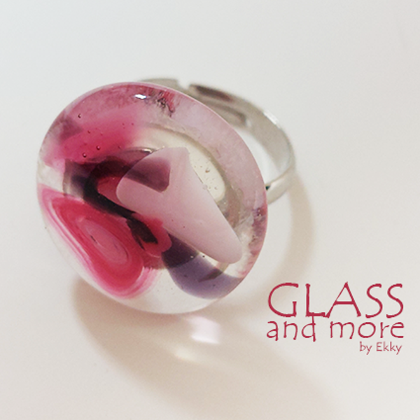 Speelse ronde glasring