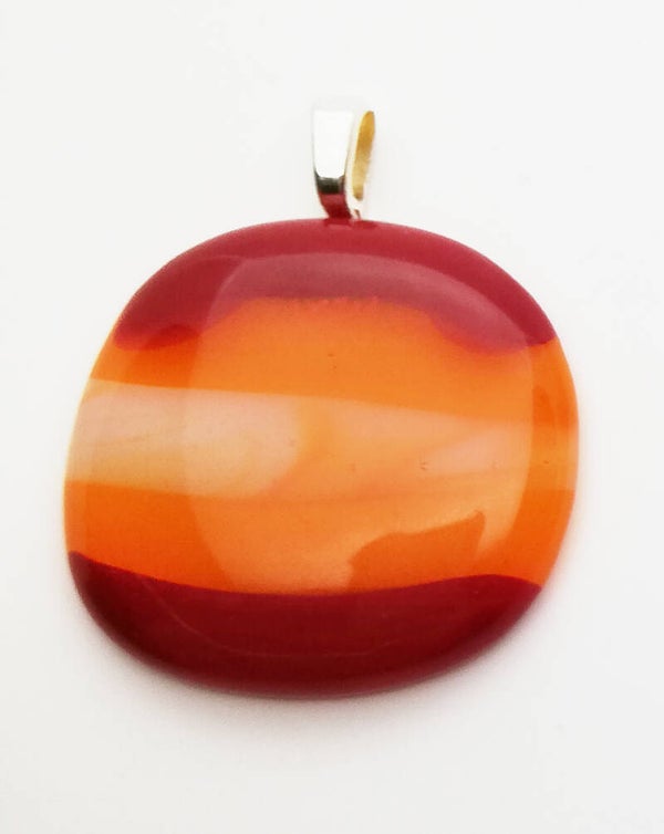 Gestreepte oranje/rode hanger (GHR01R)