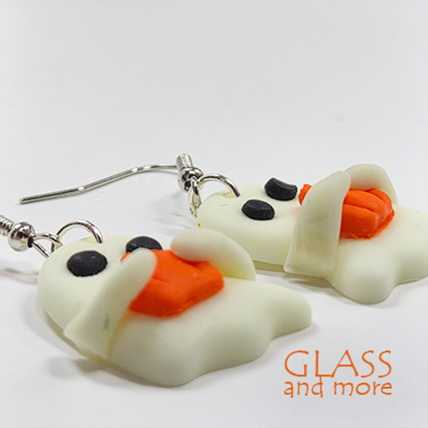 Halloween spookjes oorhangers met pompoen
