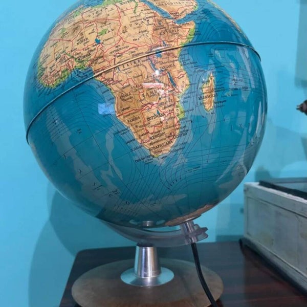 MAPPAMONDO ILLUMINATO ANNI '80 - WORLD MAP VINTAGE