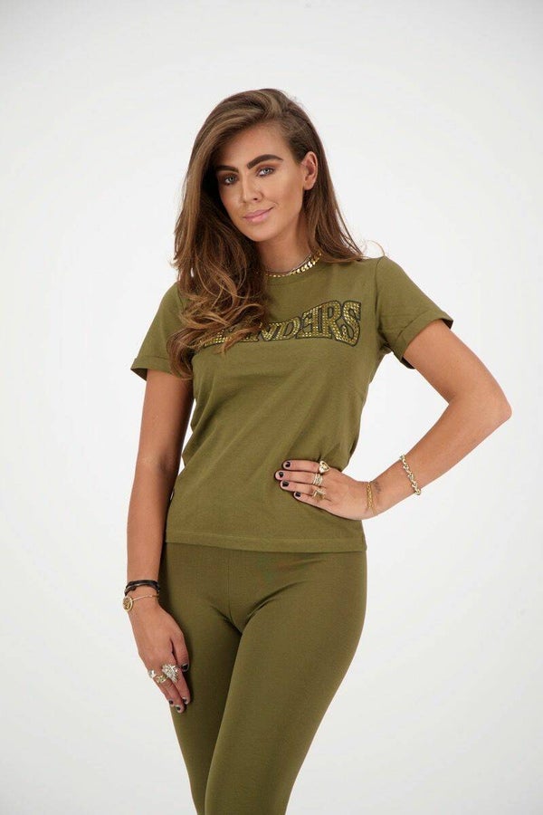 T-shirt slim fit diamond wording