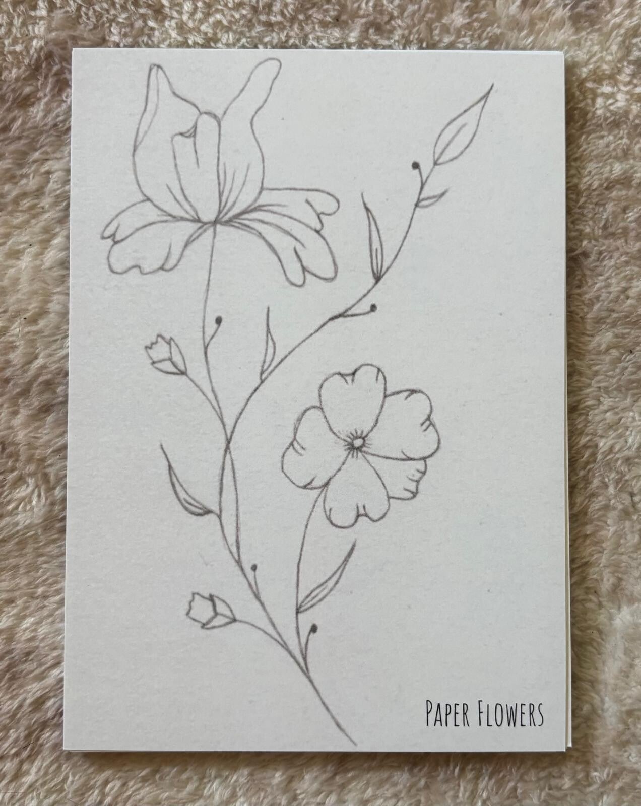 Wenskaart februari - iris & viooltje
