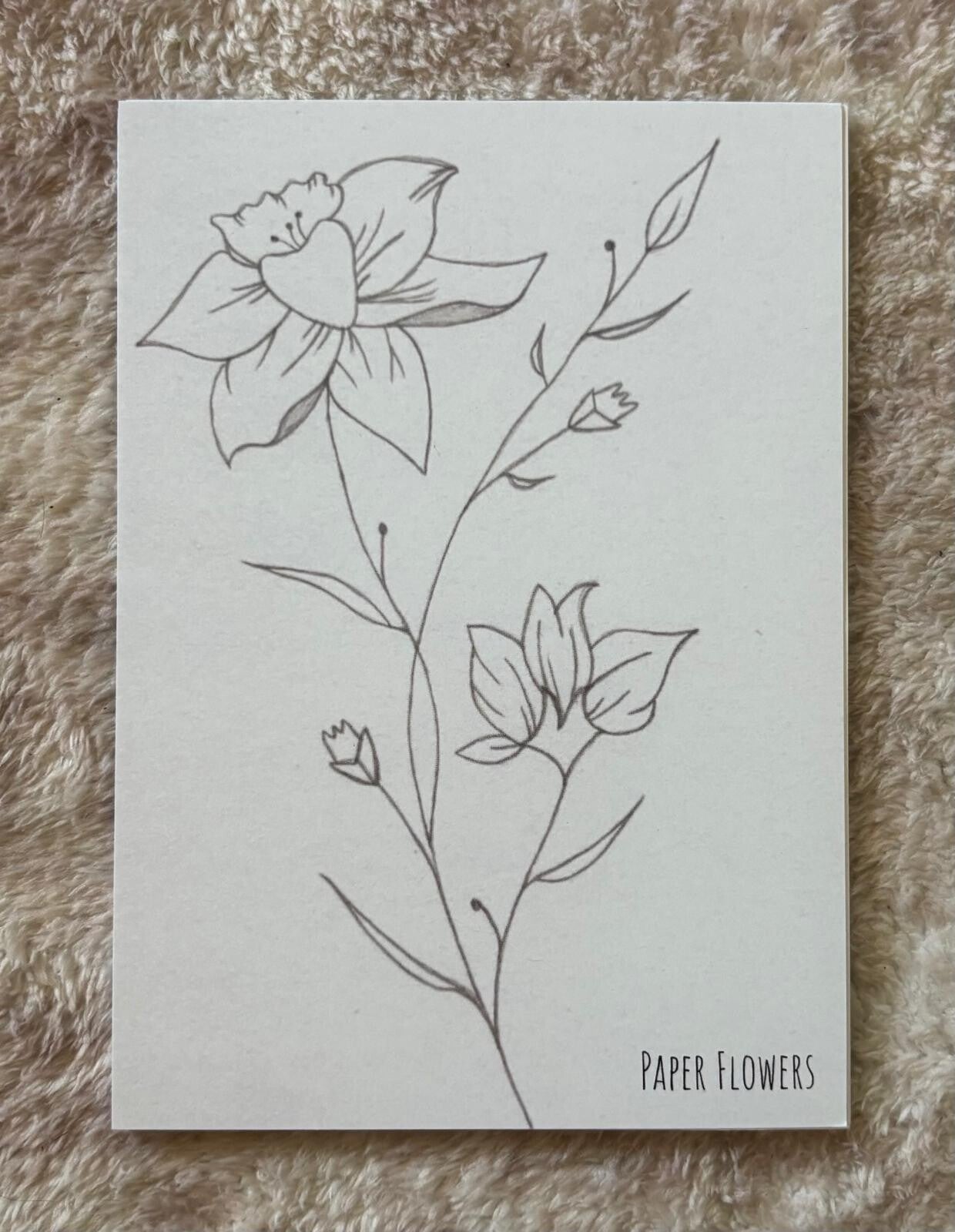 Wenskaart maart - narcis & jonquille