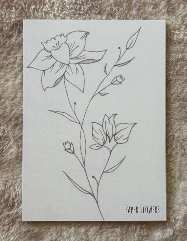 Wenskaart maart - narcis & jonquille