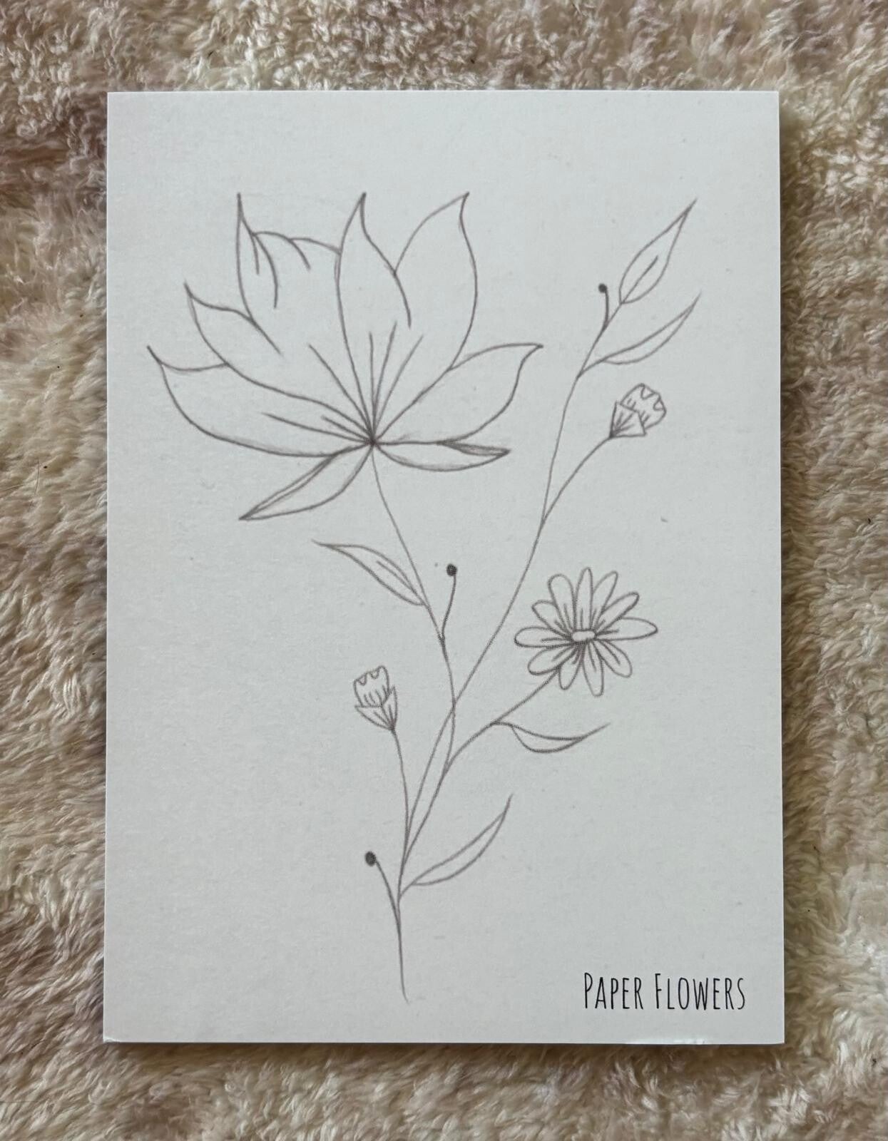 Wenskaart april - madeliefje & lathyrus