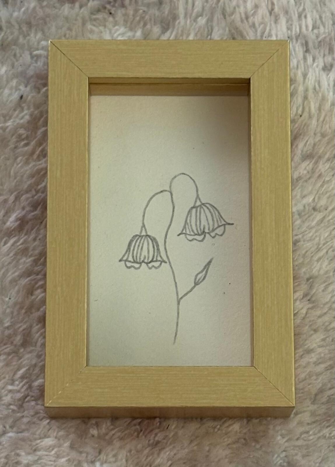 Ingelijste illustratie - Lelietje-van-dalen - Mei