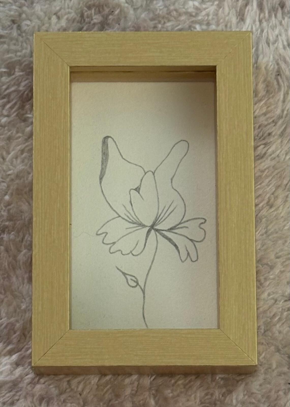 Ingelijste illustratie - Iris - Februari