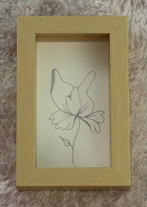 Ingelijste illustratie - Iris - Februari