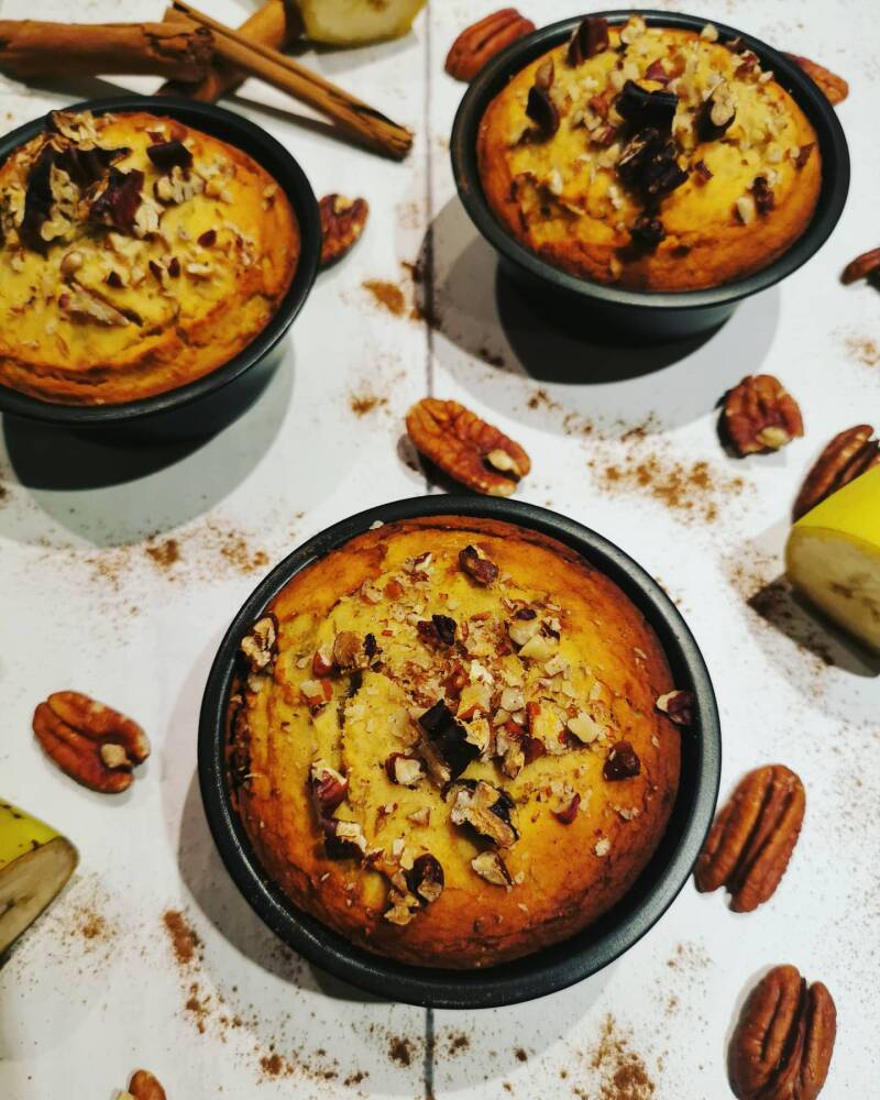 Bananenbrood in bakvormen