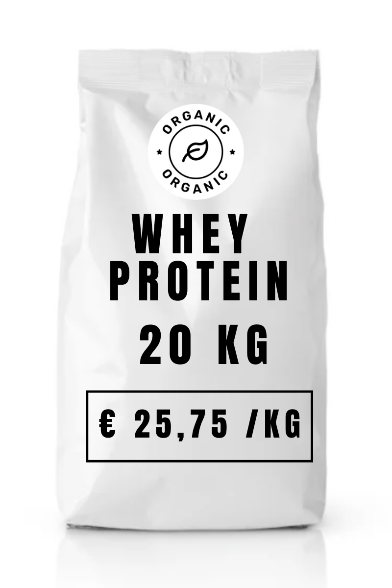 Organic WHEY Protein 80 – Bio Whey Concentraat – Grootverpakking 20 kg