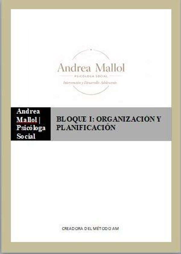 Bloque 1 – Organización y Planificación Método AM
