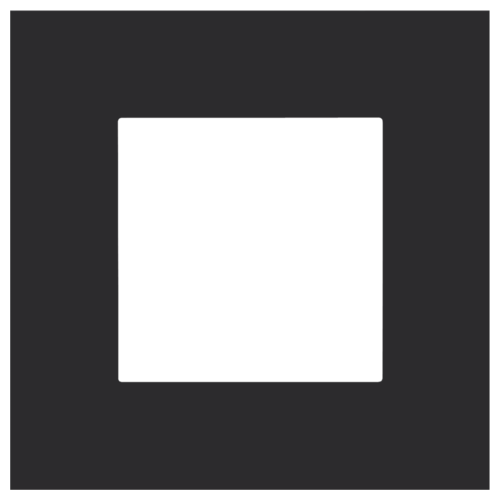 Niko 161-76100 pure black steel enkelvoudige afdekplaat