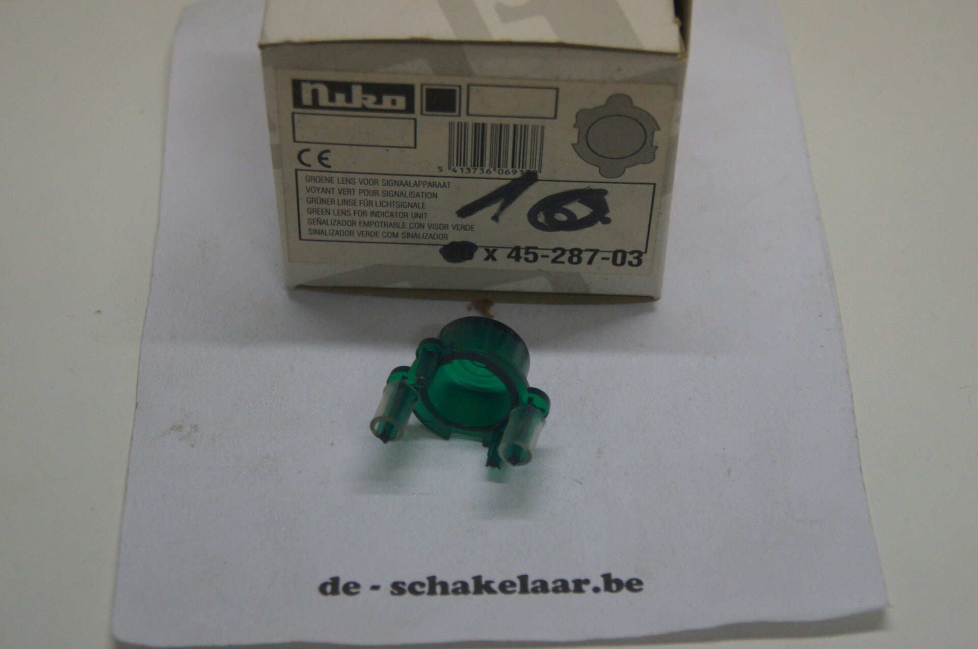 Niko 45-287-03 dav groene lens voor signaalapparaat