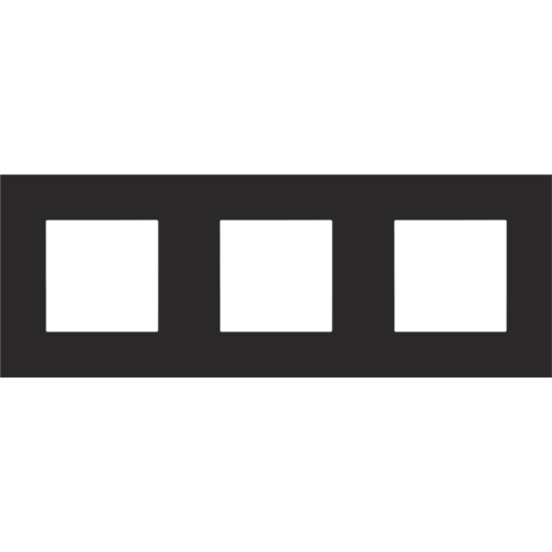 Niko 161-76700 pure black steel drievoudig horizontaal