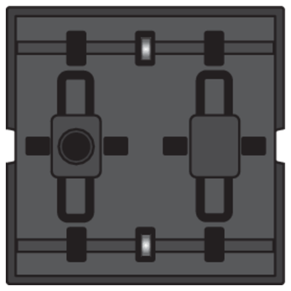 Niko 05-060-02 Busdrukknop met 2 bedieningsknoppen en twee feedbackleds