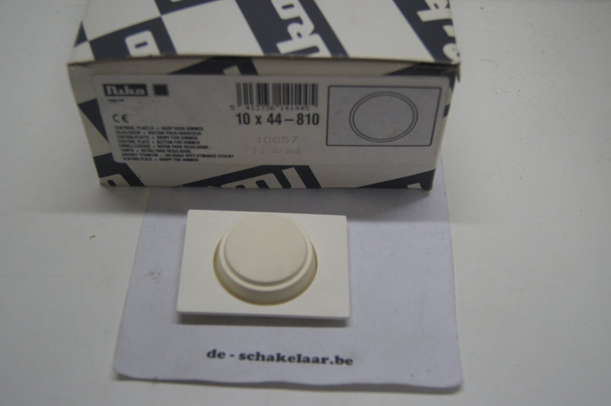 Niko 44810 dav centraalplaatje+knop dimmer Deschakelaar