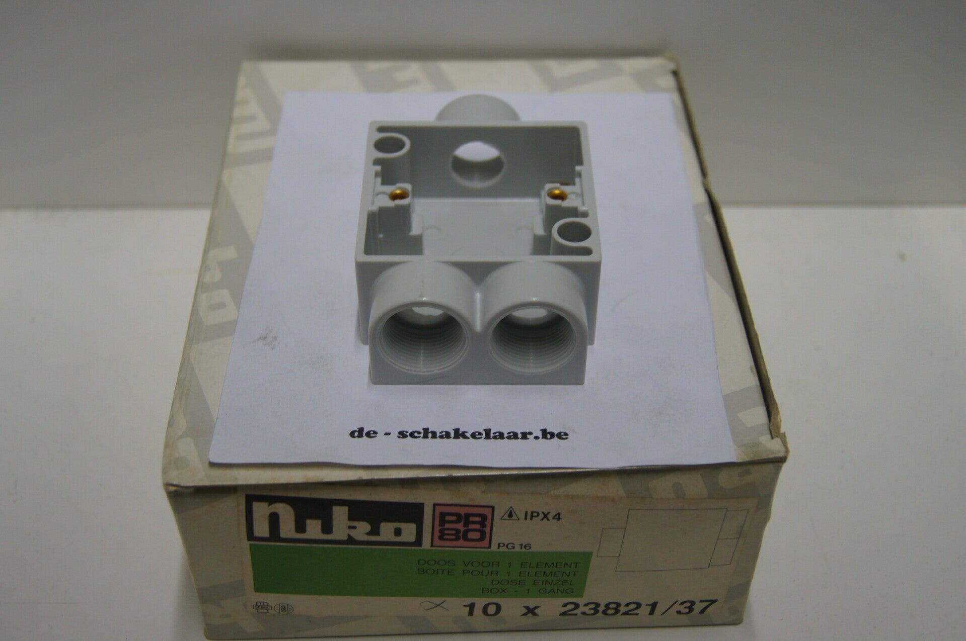 Niko 23821.37 PR80 H Opbouwdoos 1 element 3 ing