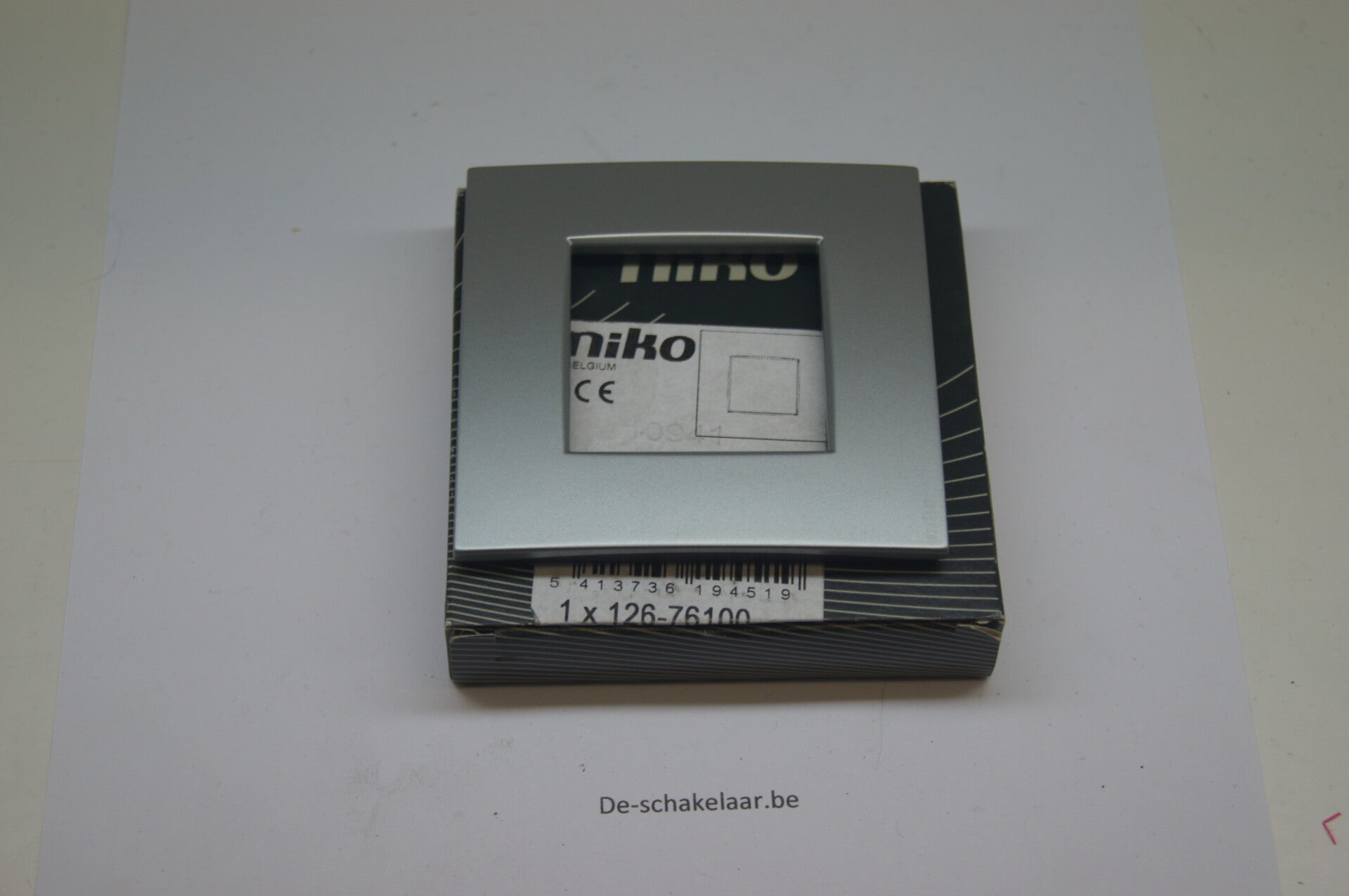 Niko 126-76100 enkelv afdekplaat intense satin chrome