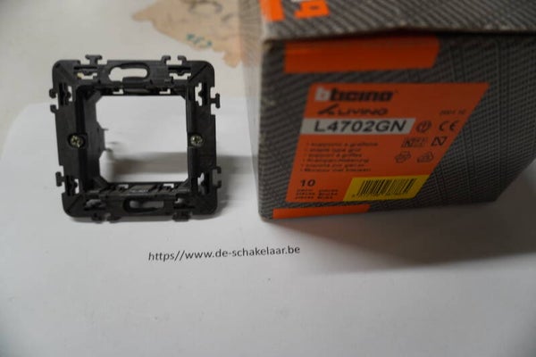 Bticino living L4702GN modulehouder 2 mod 71mm met lange klemmen