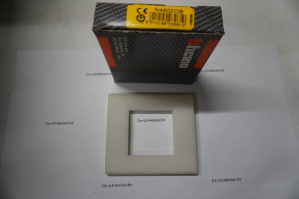 Bticino light N4802OB afdekplaat 2 modules N4802OB opaal wit