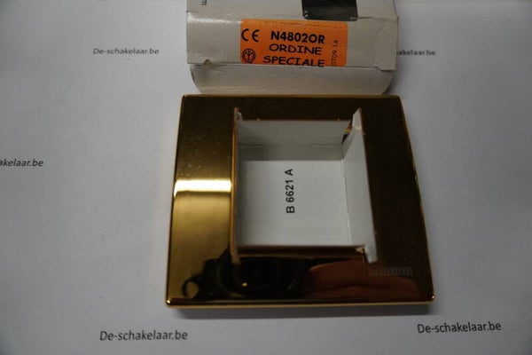 Bticino light N4802TA afdekplaat 2 modules goud
