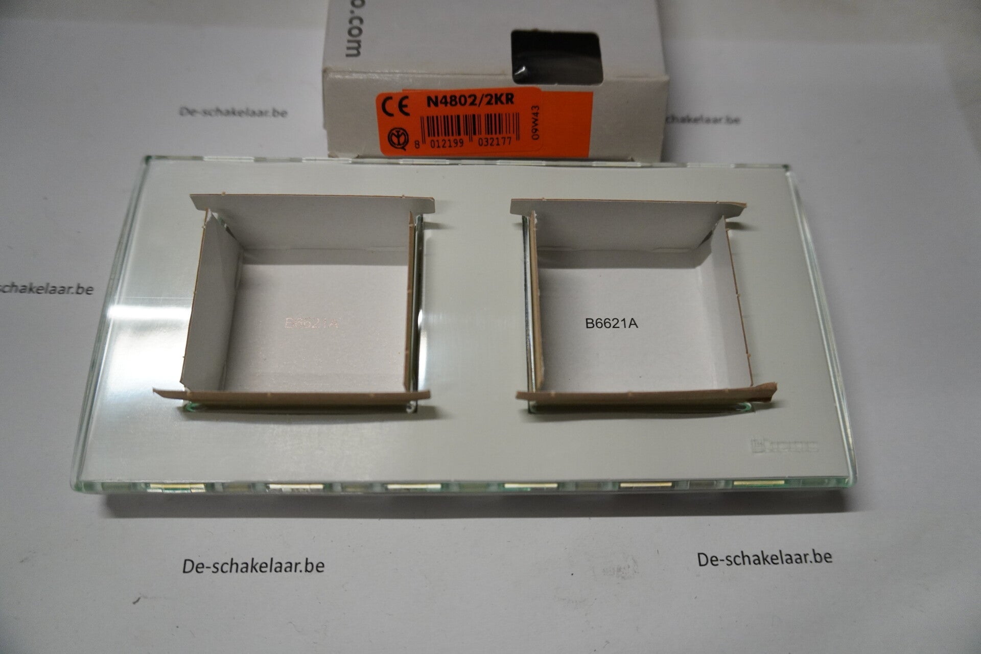 Bticino light N4802/2KR Afdekplaat 2x2mod Kristall