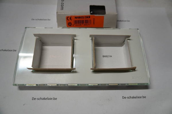 Bticino light N4802/2KR Afdekplaat 2x2mod Kristall